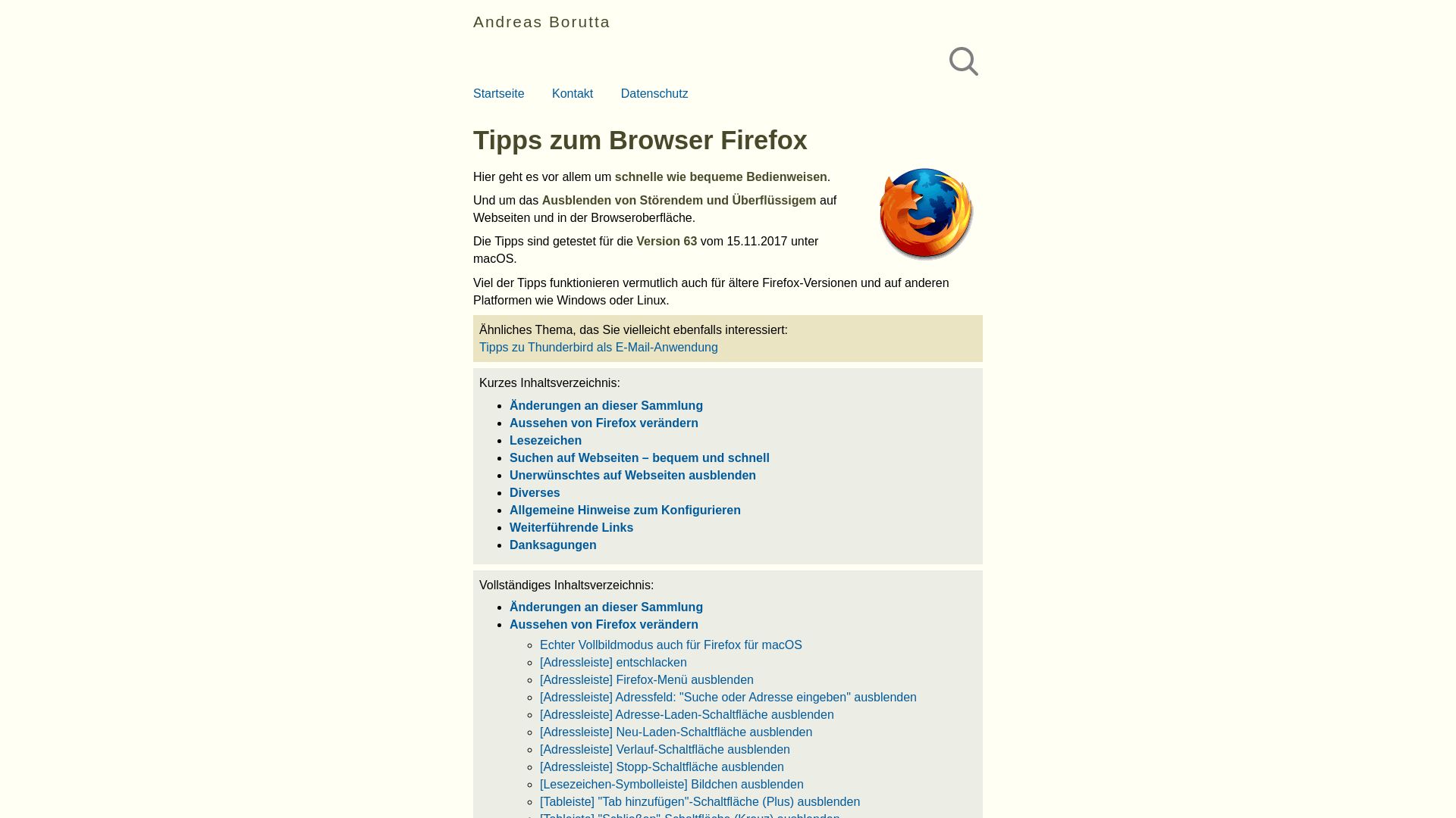 Tipps zum Browser Firefox