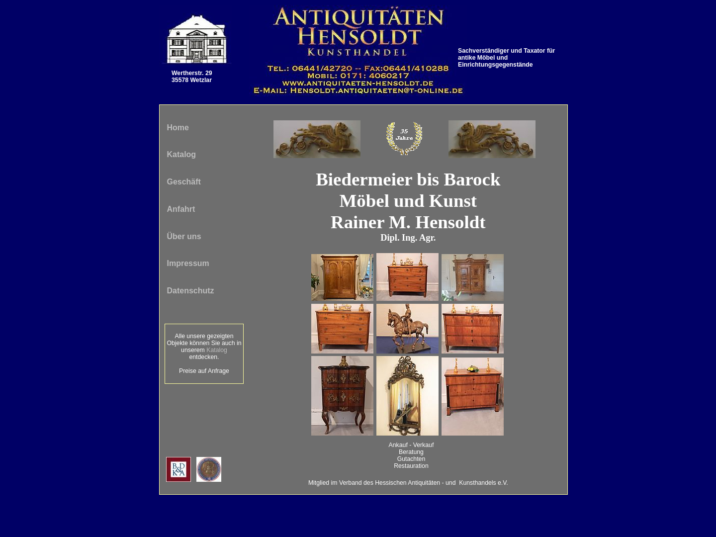 Antiquitäten Hensoldt - Kunsthandel