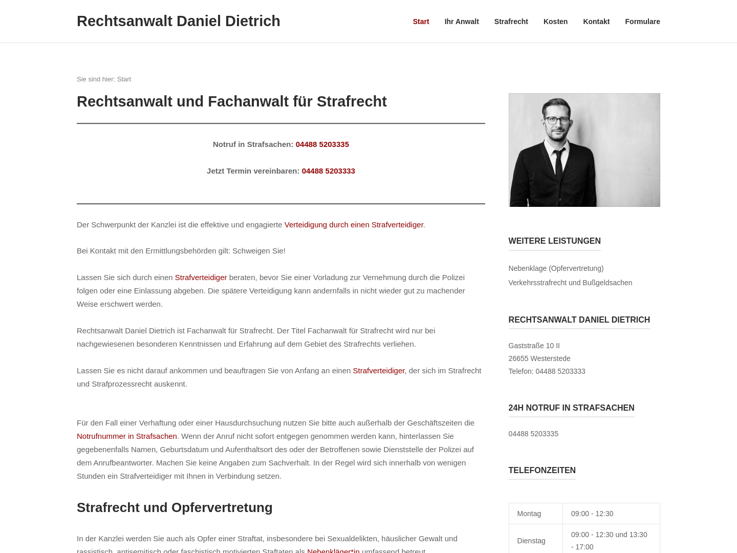 Rechtsanwalt Dietrich Westerstede