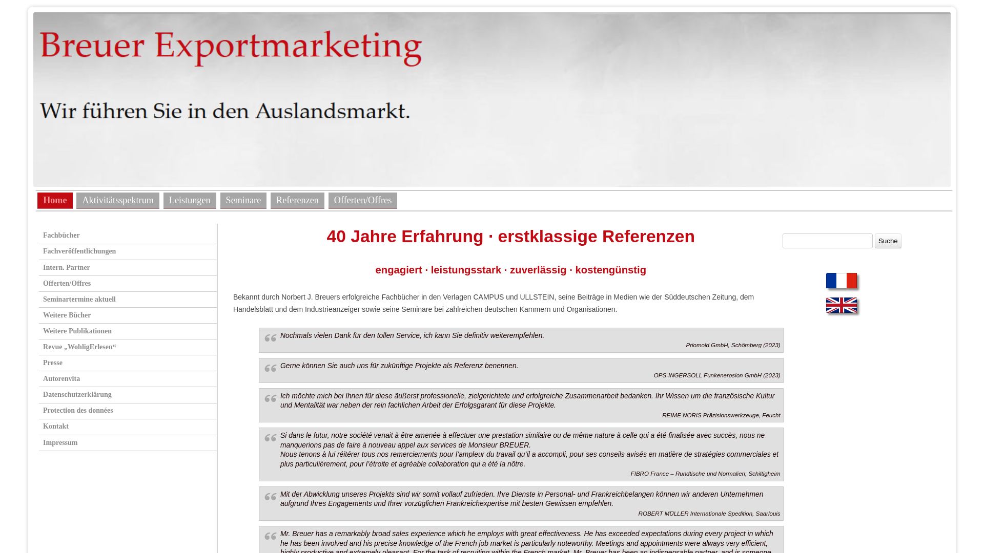 Breuer, Norbert J. Beratung für Exportmarketing und interkulturelles Management