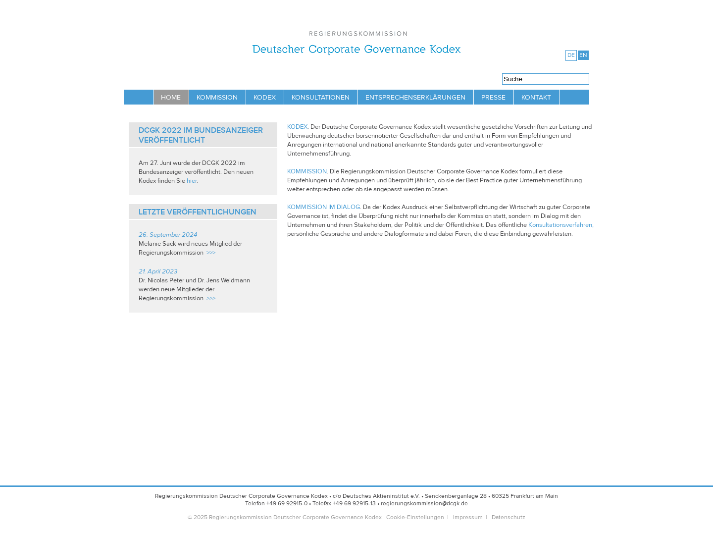 Regierungskommission Deutscher Corporate Governance Kodex