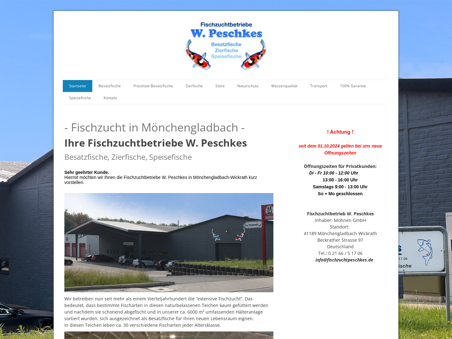 Fischzucht Peschkes