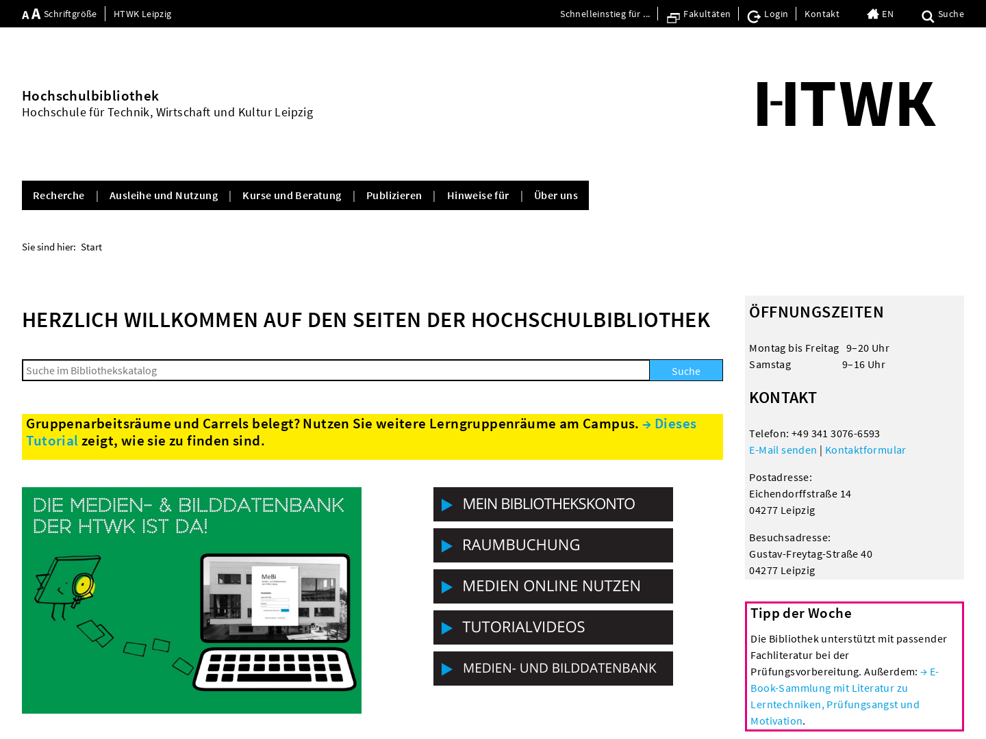 Hochschule für Technik, Wirtschaft und Kultur Leipzig [HTWK] -  Hochschulbibliothek