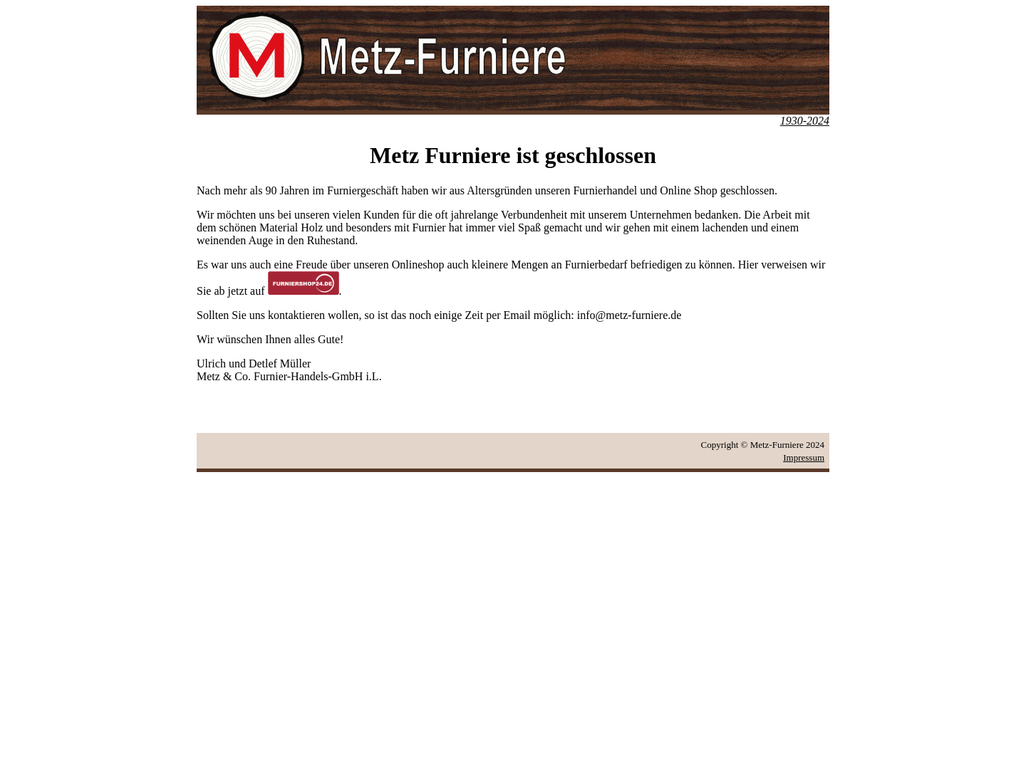 Metz & Co. Furnier-Handels-GmbH