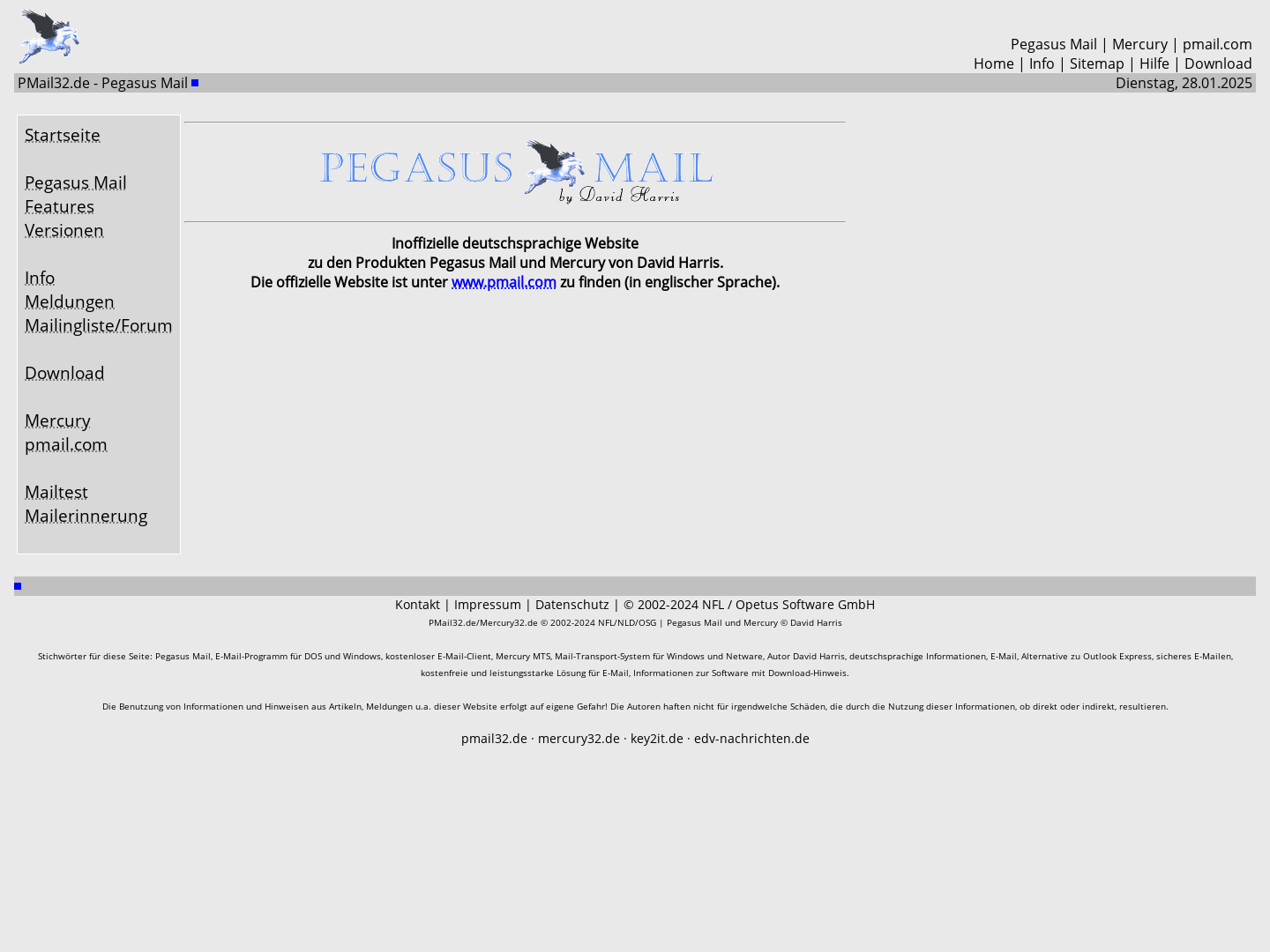 Pegasus Mail und Mercury