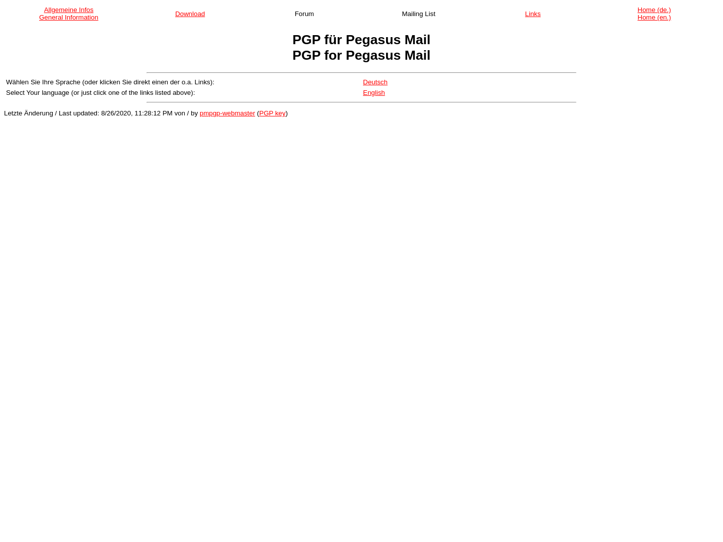 PGP für Pegasus Mail