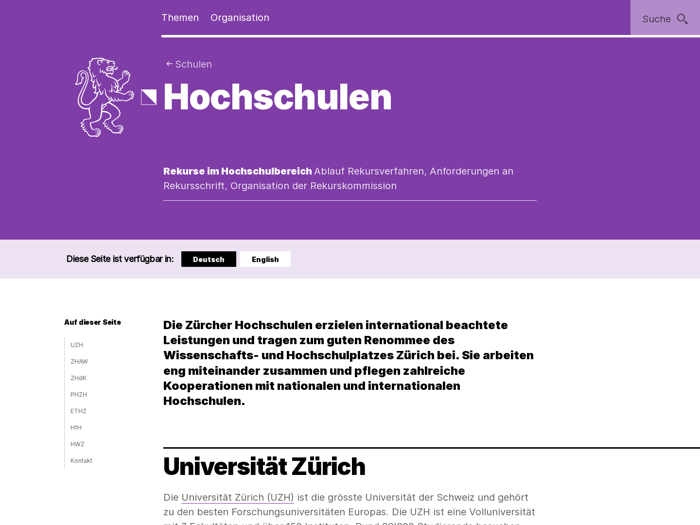 Zürcher Fachhochschule (ZFH)