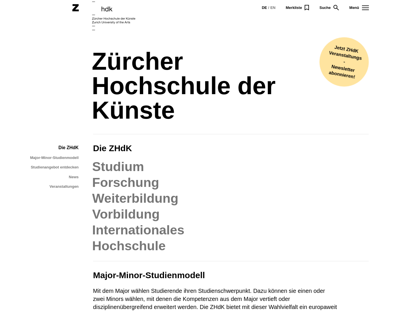 Zürcher Hochschule der Künste