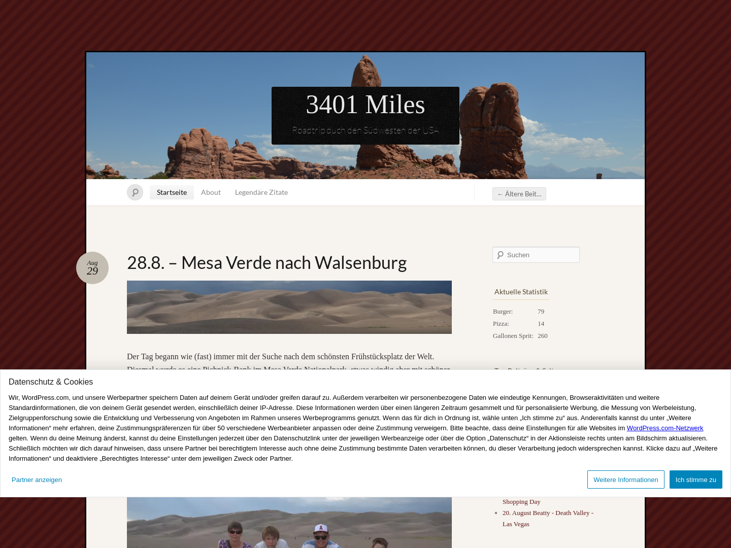 3401 miles