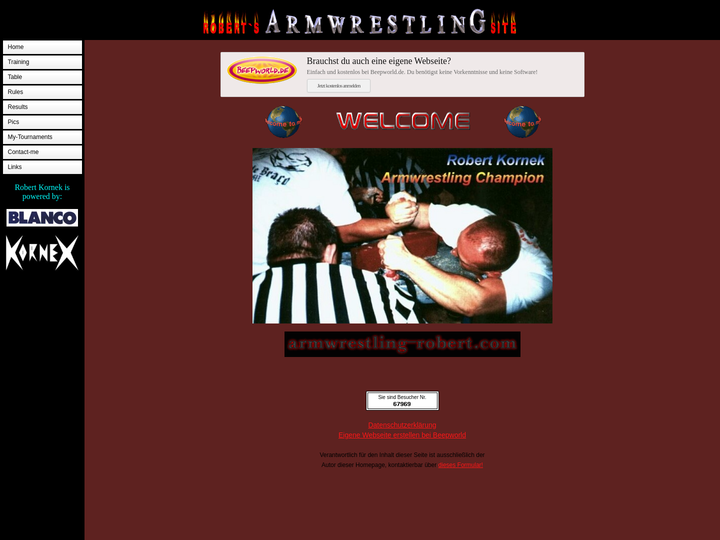 Robert's Armwrestling Site