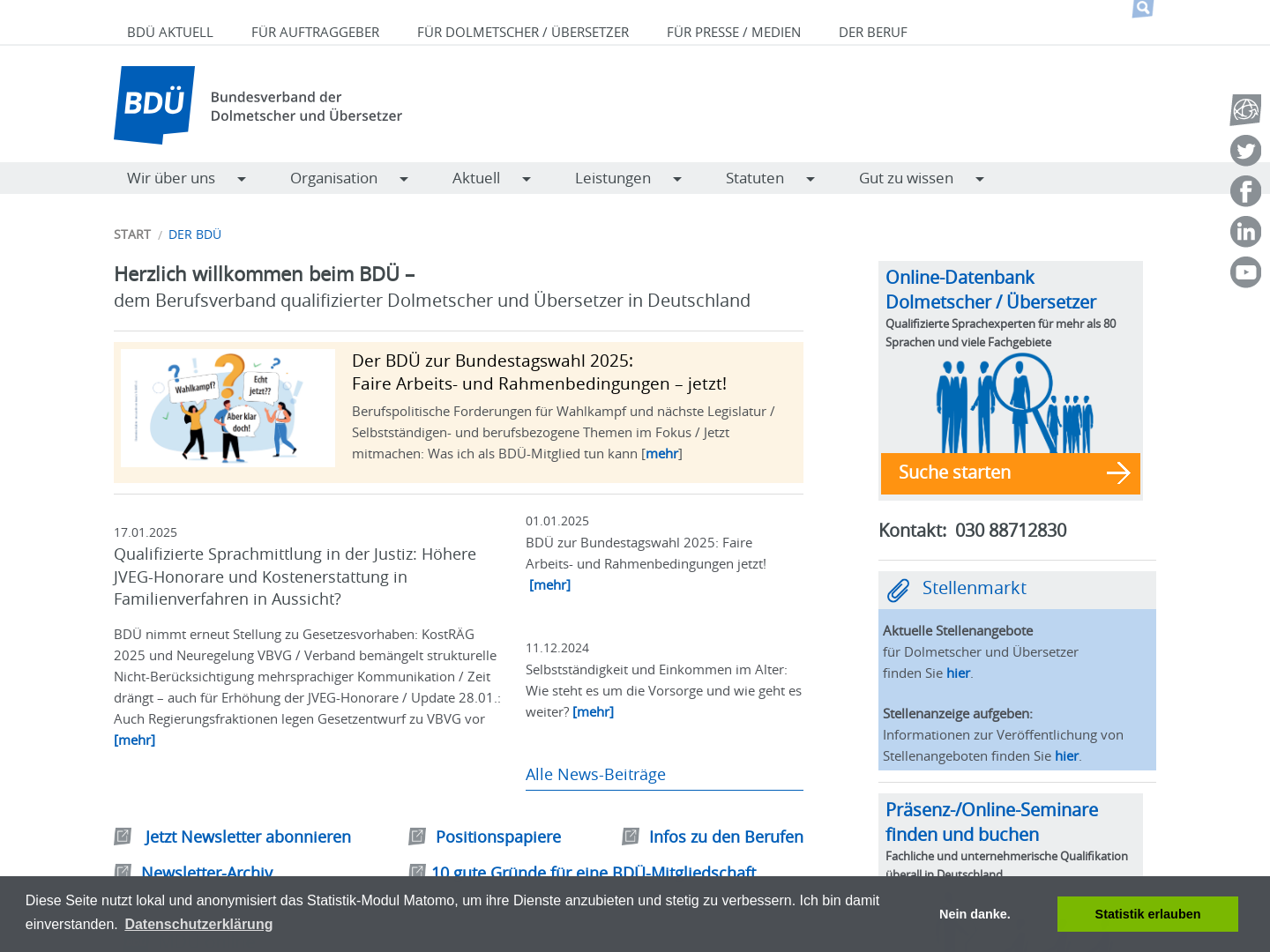 BDÜ – Bundesverband der Übersetzer und Dolmetscher e.V.
