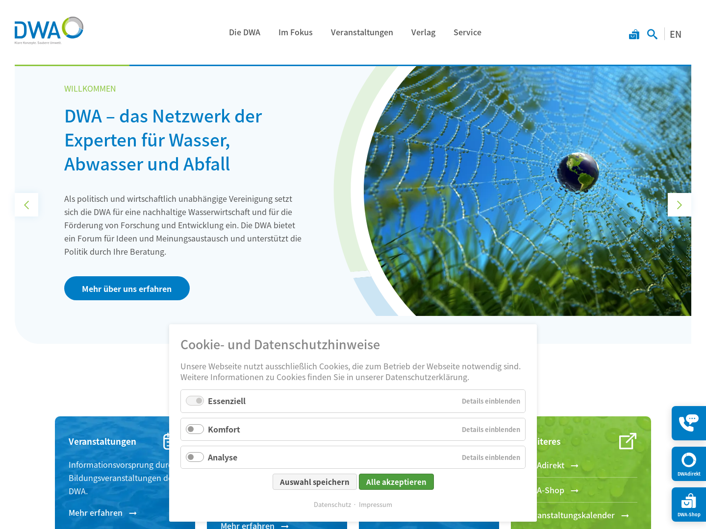 DWA Deutsche Vereinigung für Wasserwirtschaft, Abwasser und Abfall e.V.
