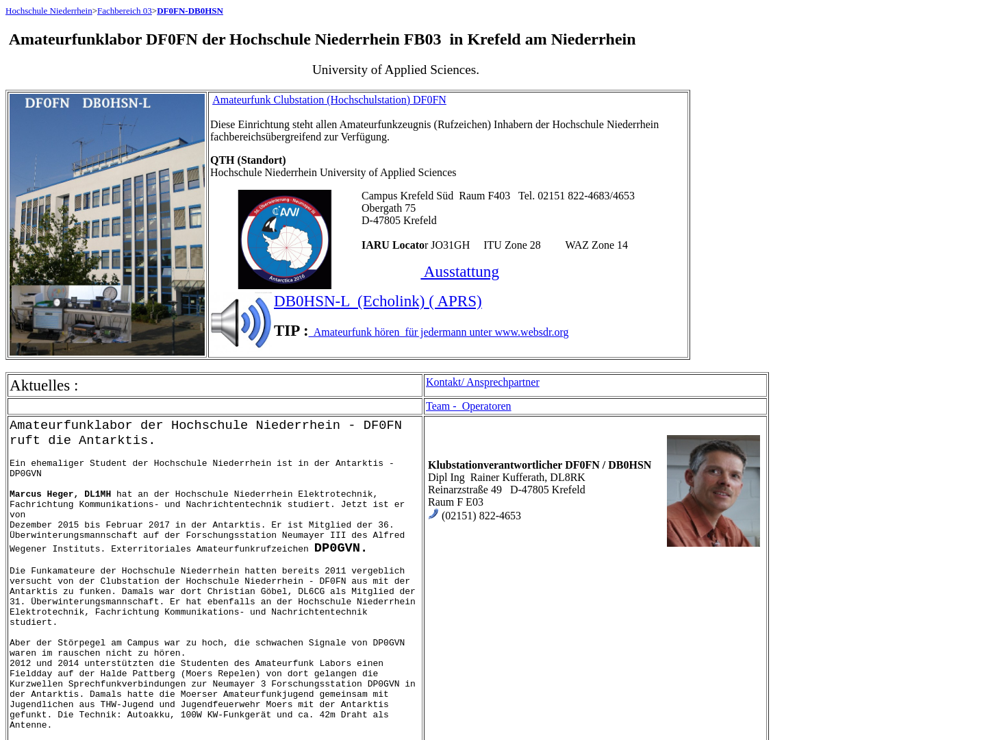 HS Niederrhein, Interessengemeinschaft Amateur- und Notfunk