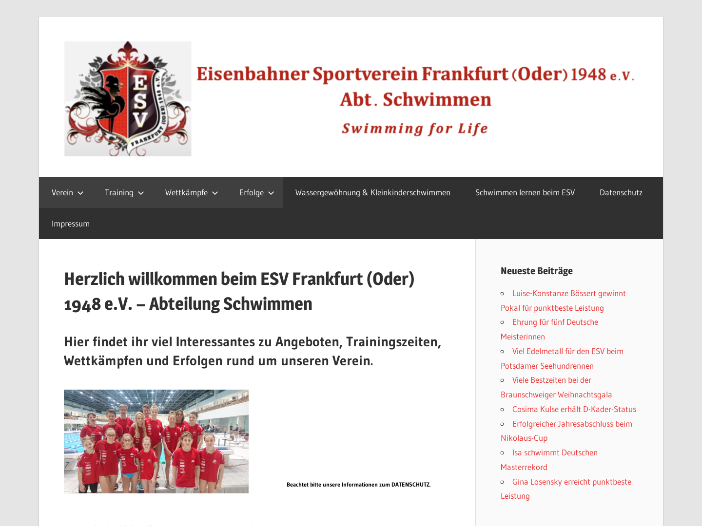 Schwimmverein ESV Frankfurt (Oder) 1948 e.V.