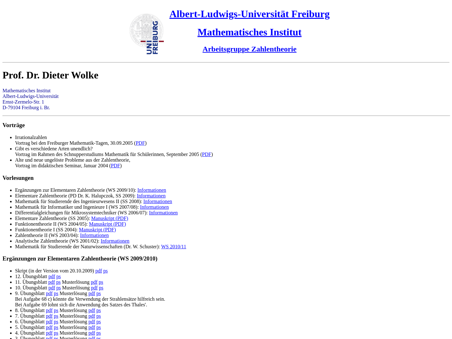 Abteilung für Elementarmathematik und Didaktik der Mathematik