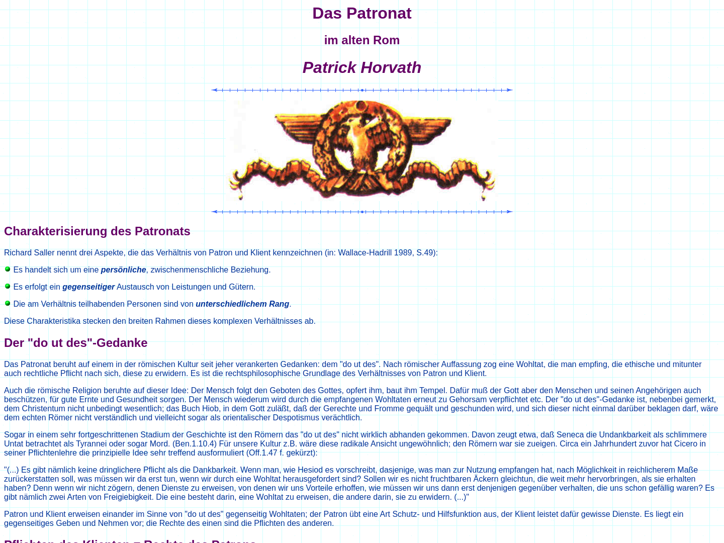 Das Patronat im alten Rom