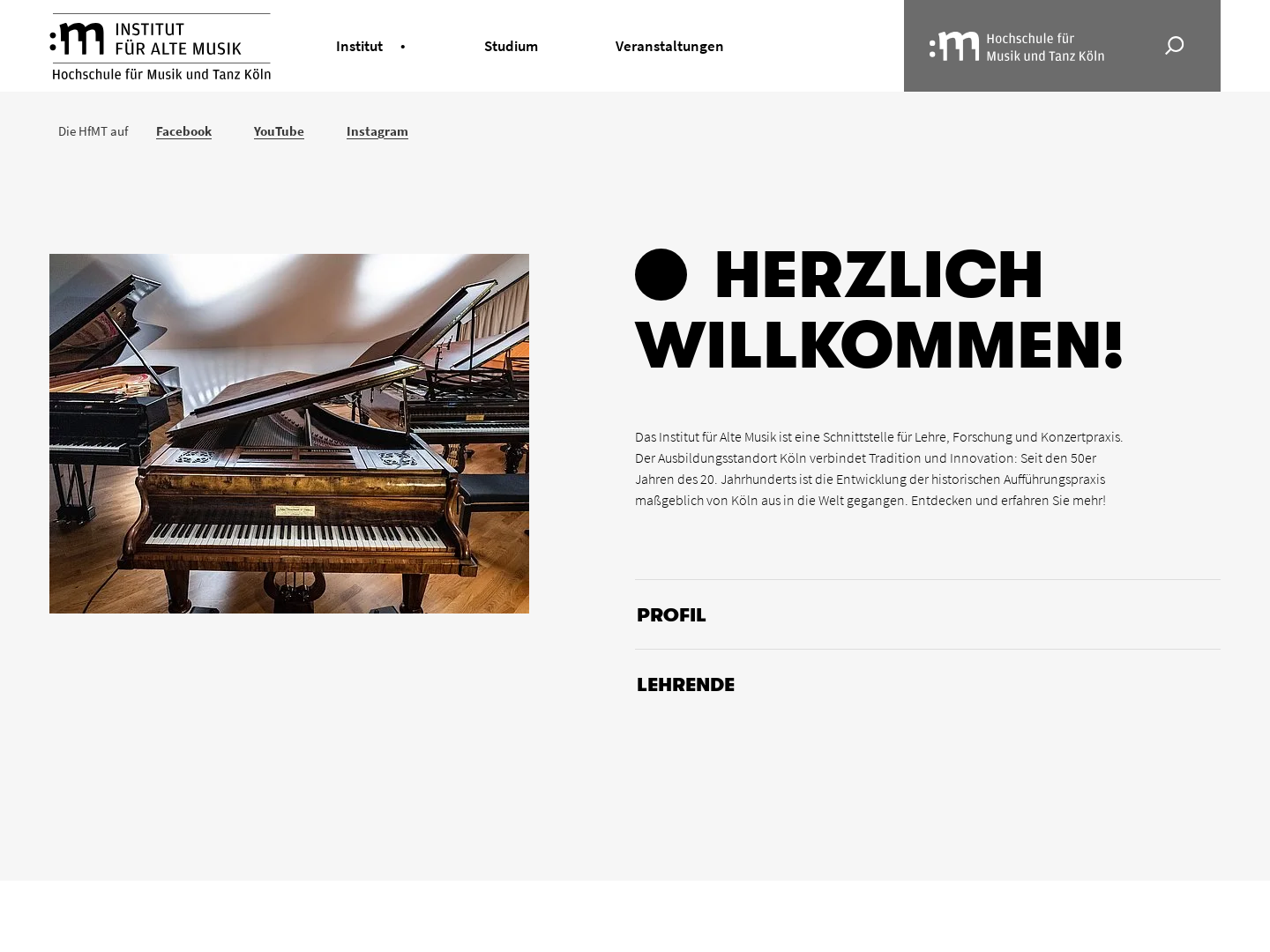 HfMT Köln, Institut für Alte Musik