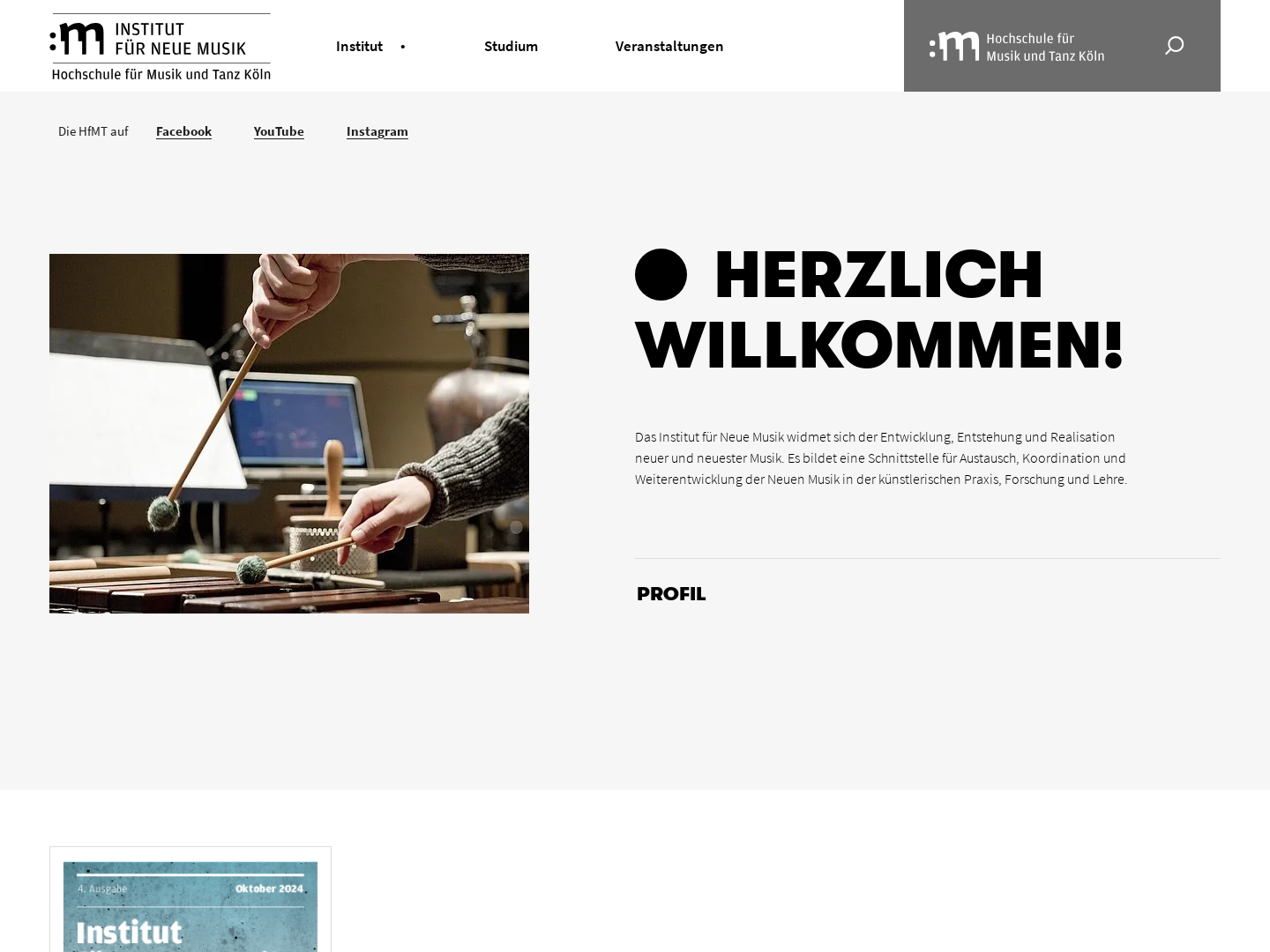 HfMT Köln, Institut für Neue Musik