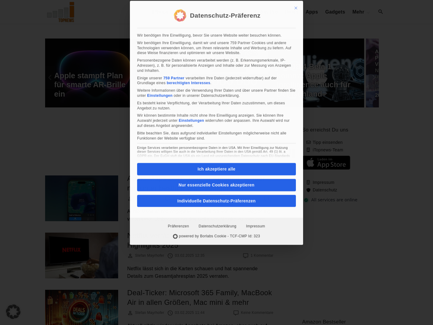 Online Portal für Apple Produkte