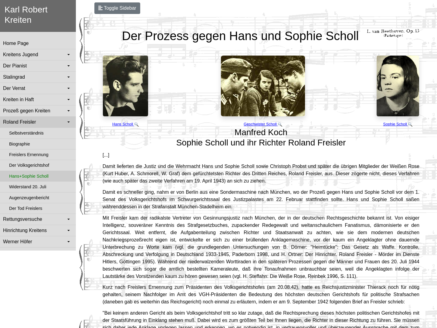 Der Prozess gegen Hans und Sophie Scholl