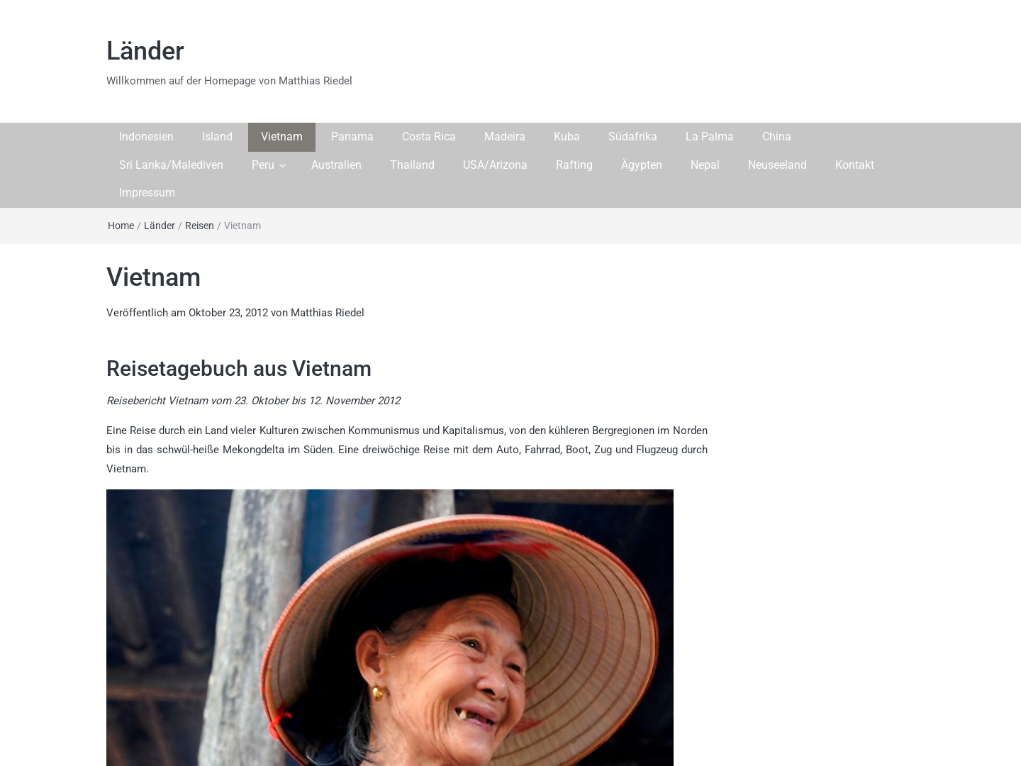 Reisetagebuch aus Vietnam [Matthias Riedel]