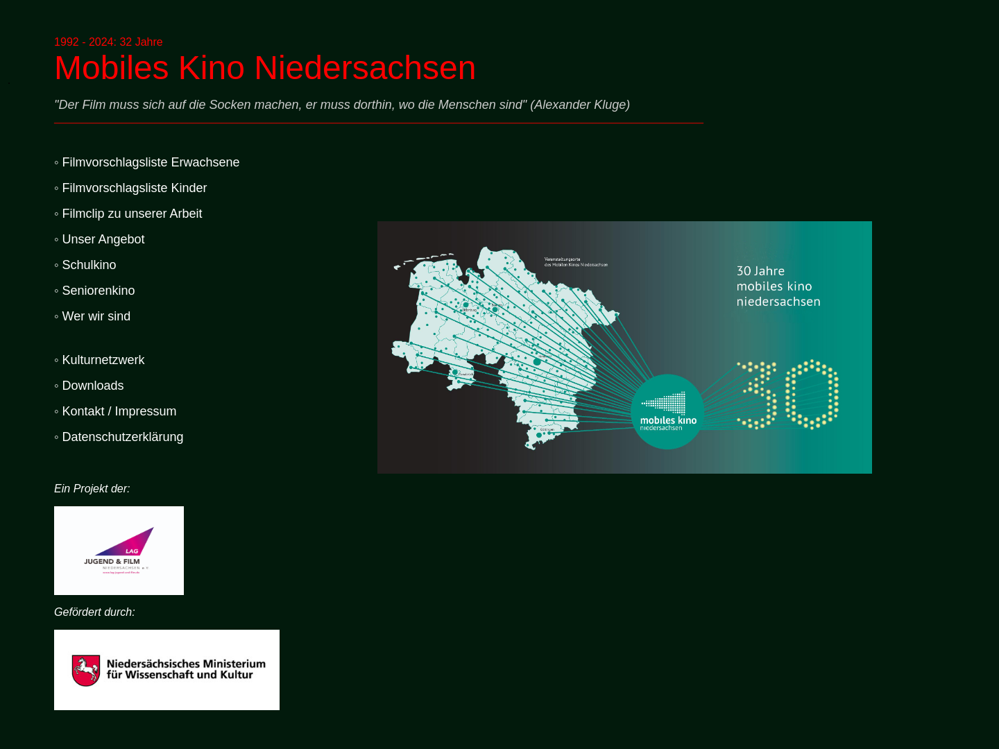 Mobiles Kino Niedersachsen - LAG Jugend & Film Niedersachsen e.V.