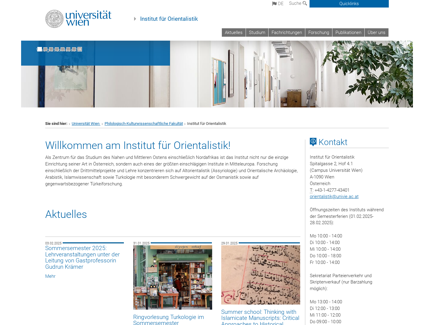 Institut für Orientalistik der Universität Wien