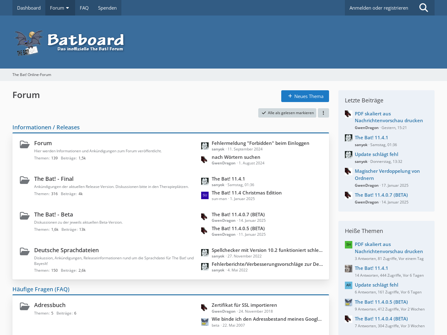 The Bat! Online-Forum