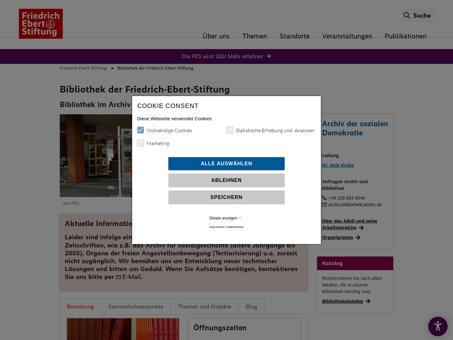 Bibliothek der Friedrich-Ebert-Stiftung (FES)