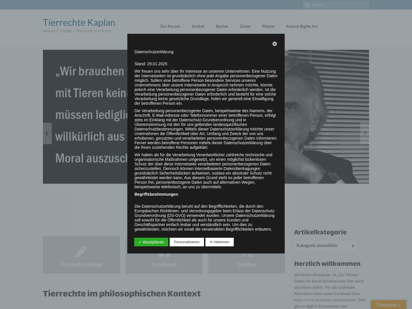 Tierrechte & Ethik - Helmut F. Kaplan