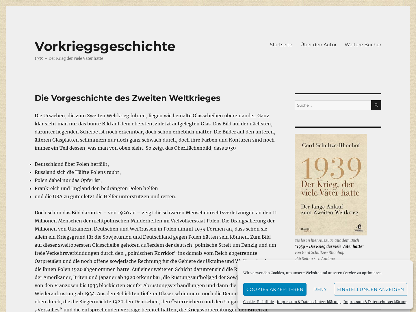 Vorkriegsgeschichte
