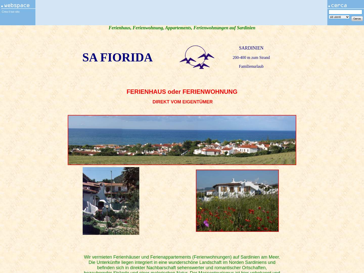 Ferienhäuser Sa Fiorida