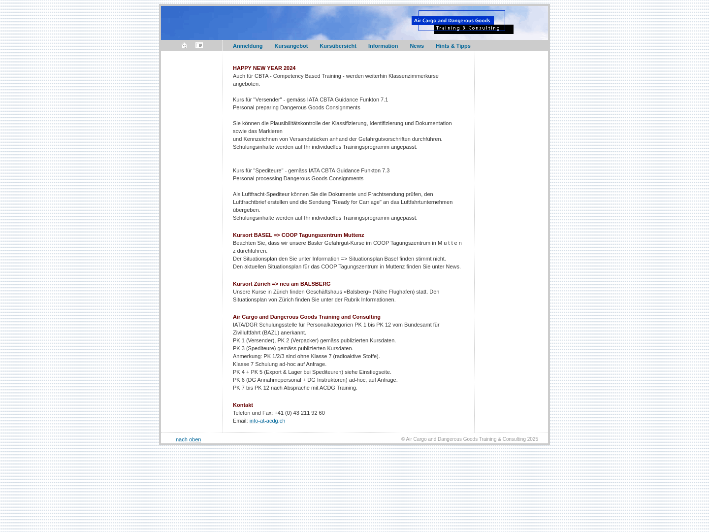 Air Cargo & Dangerous Goods Training and Consulting
