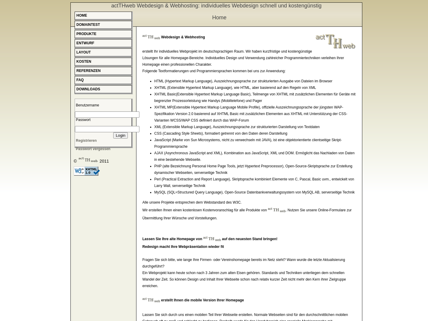 actTHweb Webdesign & Webhosting