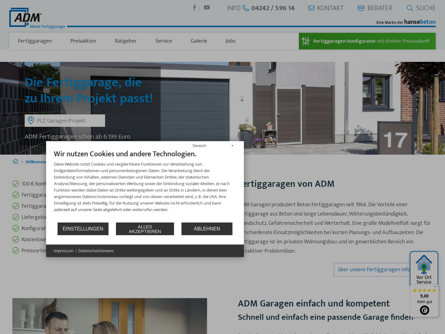 ADM-Garagen - Hanse-Betonvertriebs-Union GmbH