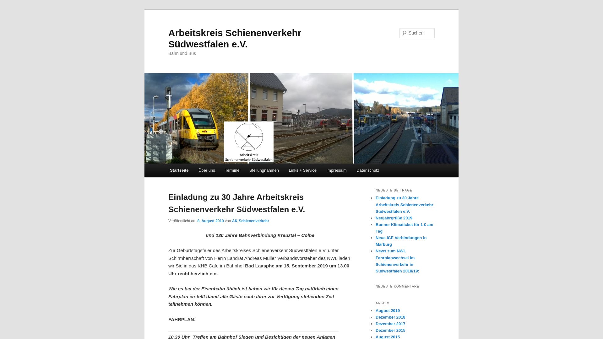 Arbeitskreis Schienenverkehr Südwestfalen e.V.