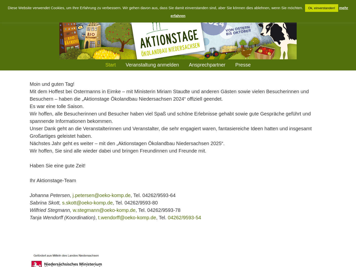 Aktionstage Ökolandbau Niedersachsen