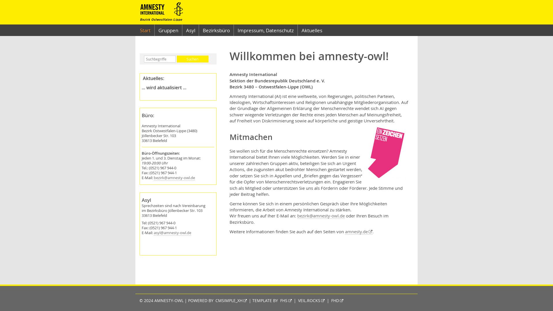 Amnesty International, Bezirk 3480 Ostwestfalen-Lippe