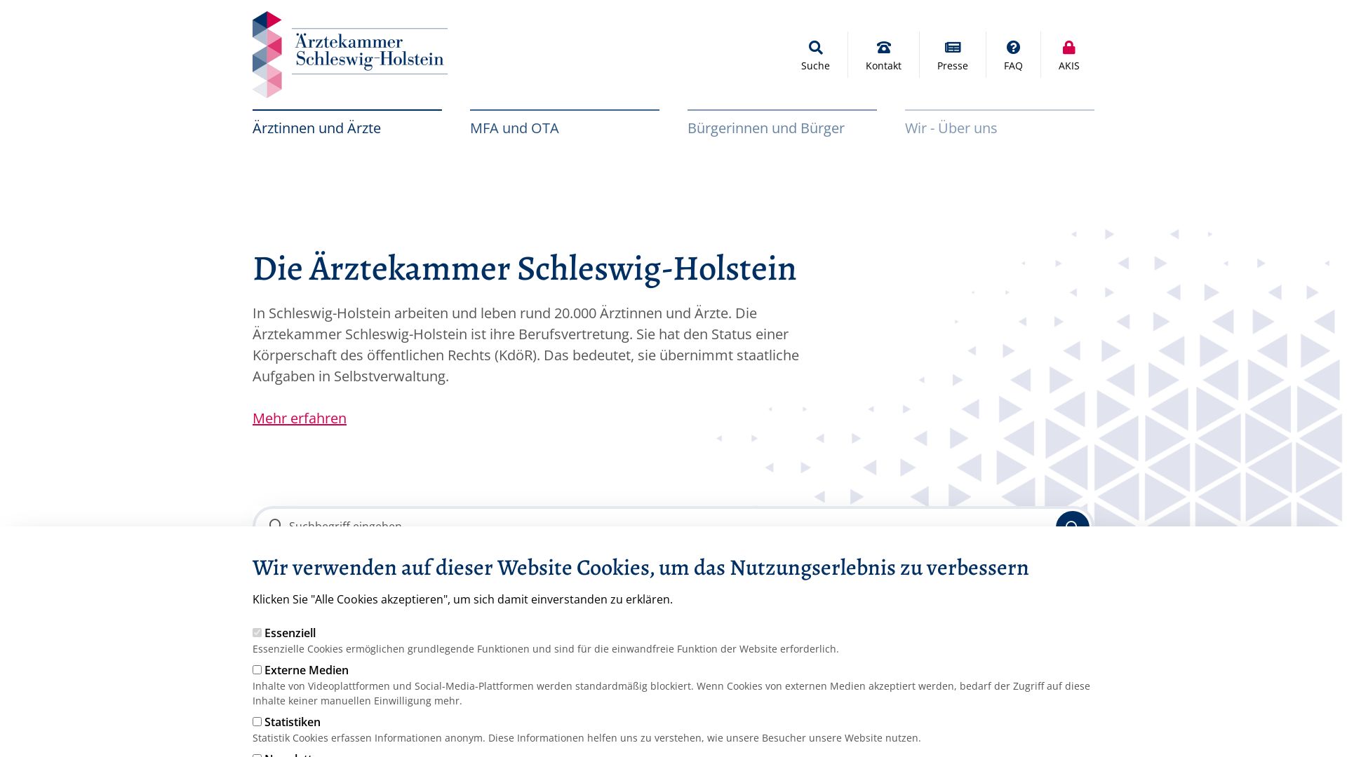 ArztFindex der Ärztekammer Schleswig-Holstein