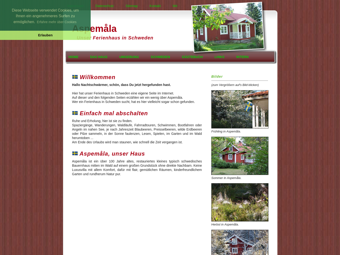 Aspemaala - Ferienhaus in Schweden