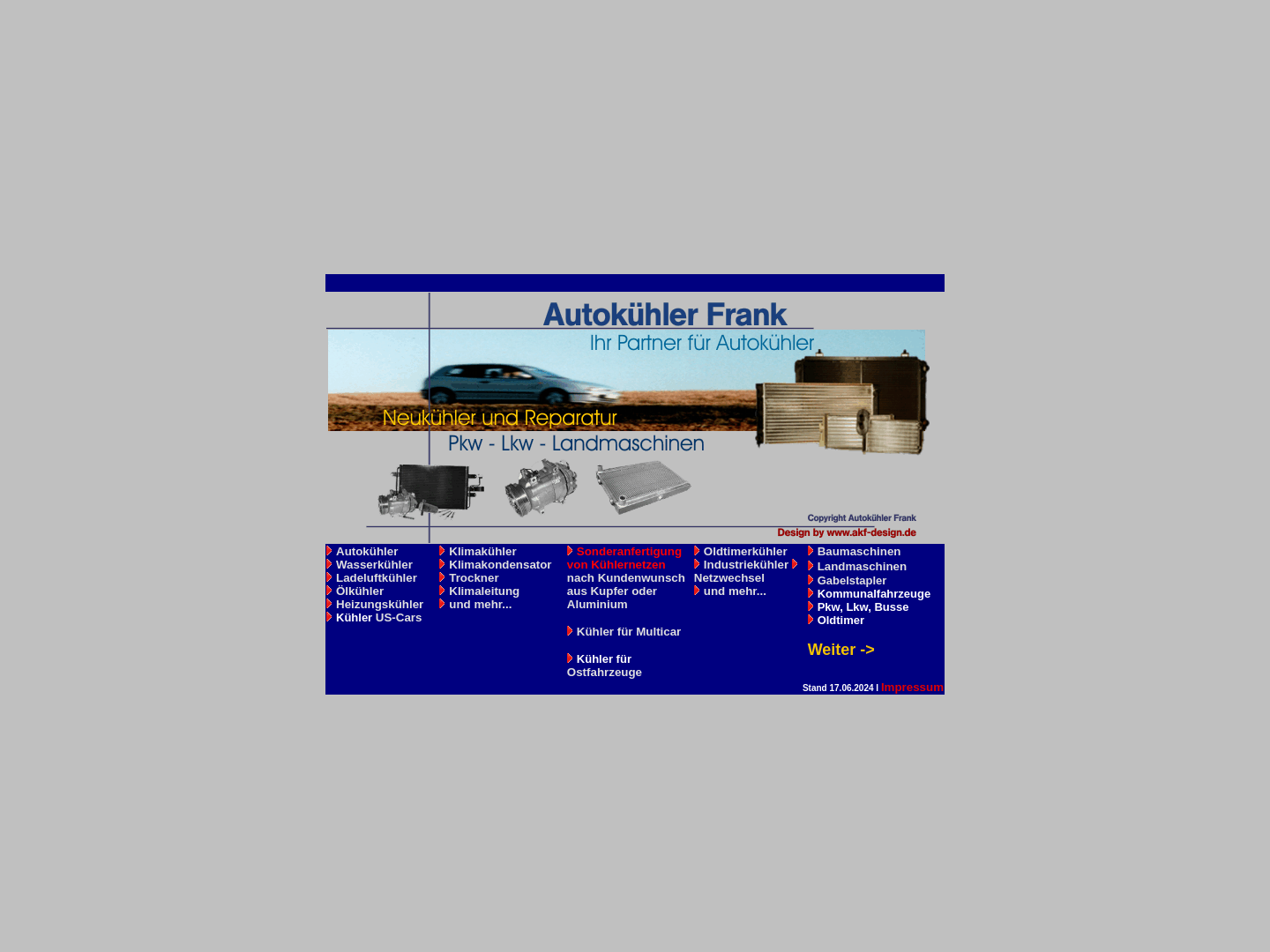 Autokühler Frank