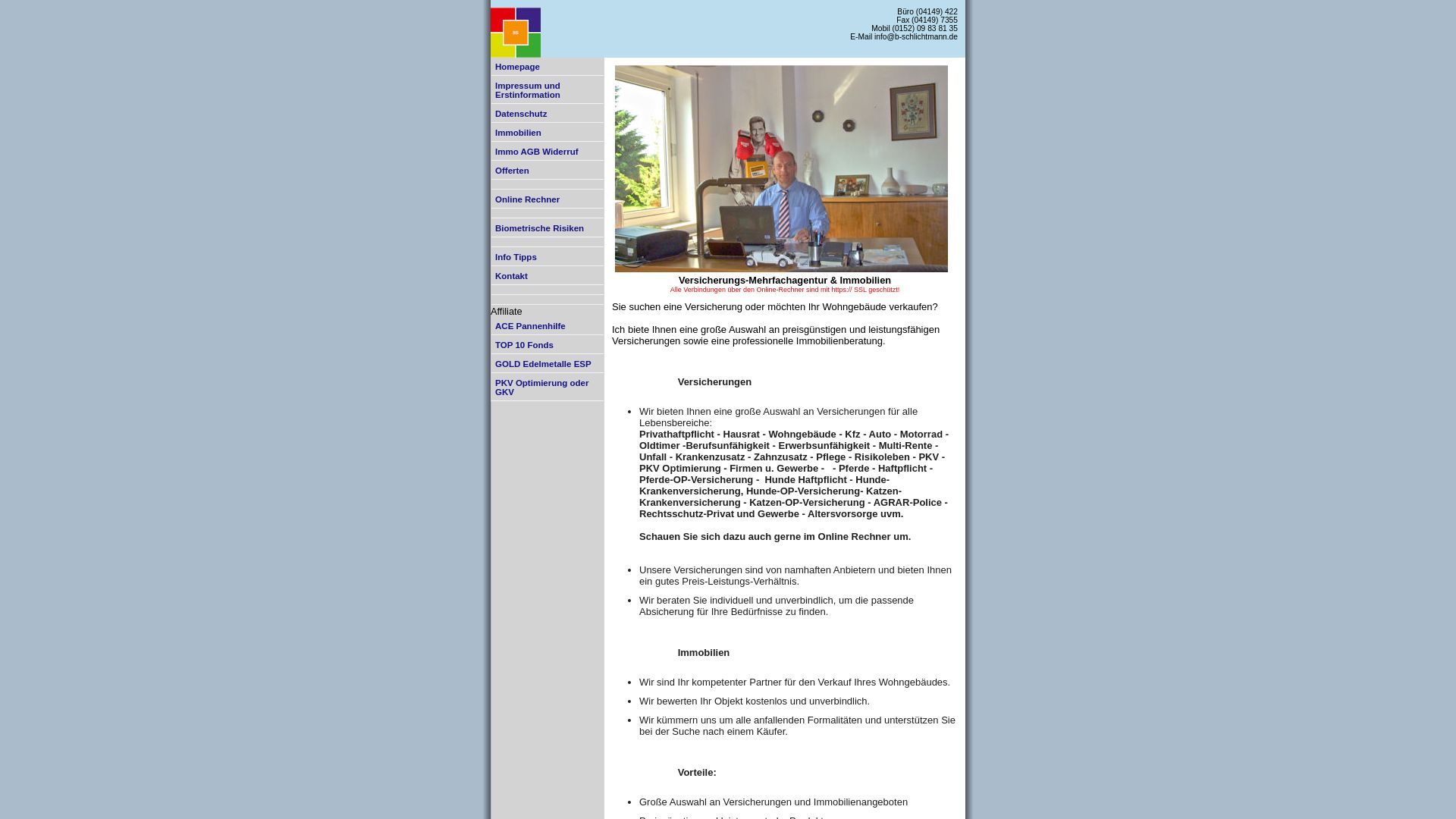 Versicherungsmehrfachagentur und Immobilienbüro Bernd Schlichtmann