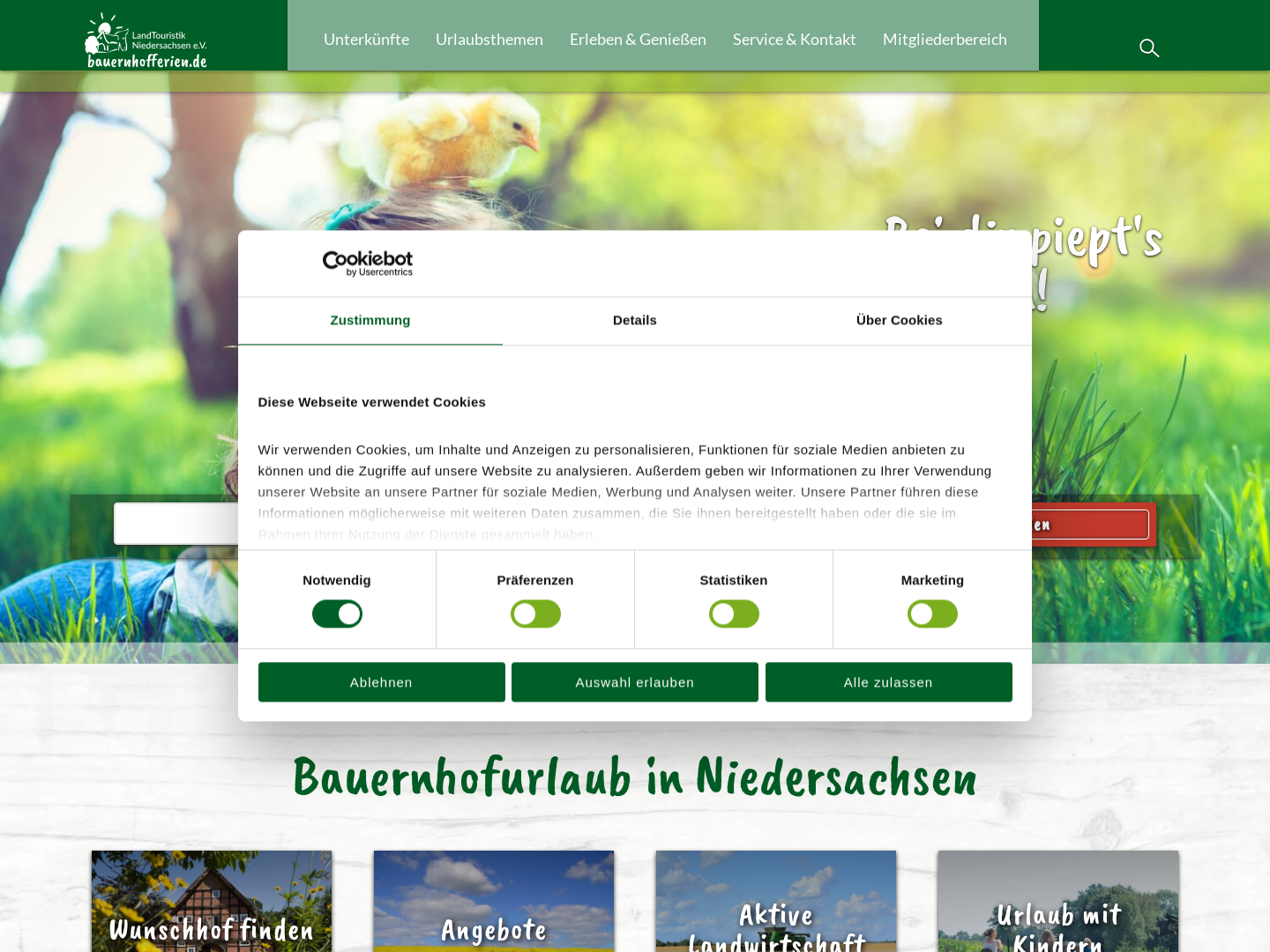 Bauernhofferien in Niedersachsen