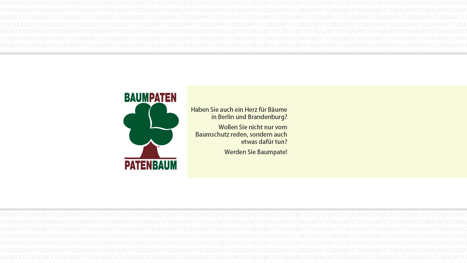 Arbeitskreis "Baumpatenschaften" Schutzgemeinschaft Deutscher Wald, Landesverband Brandenburg e.V.
