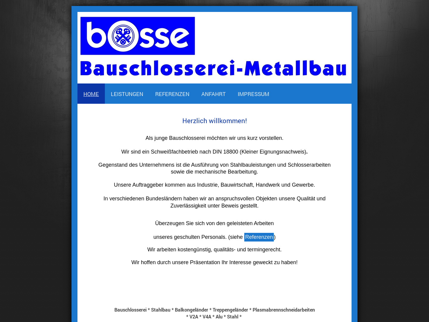 Bauschlosserei-Metallbau Bosse - Inh. Bernd Bosse