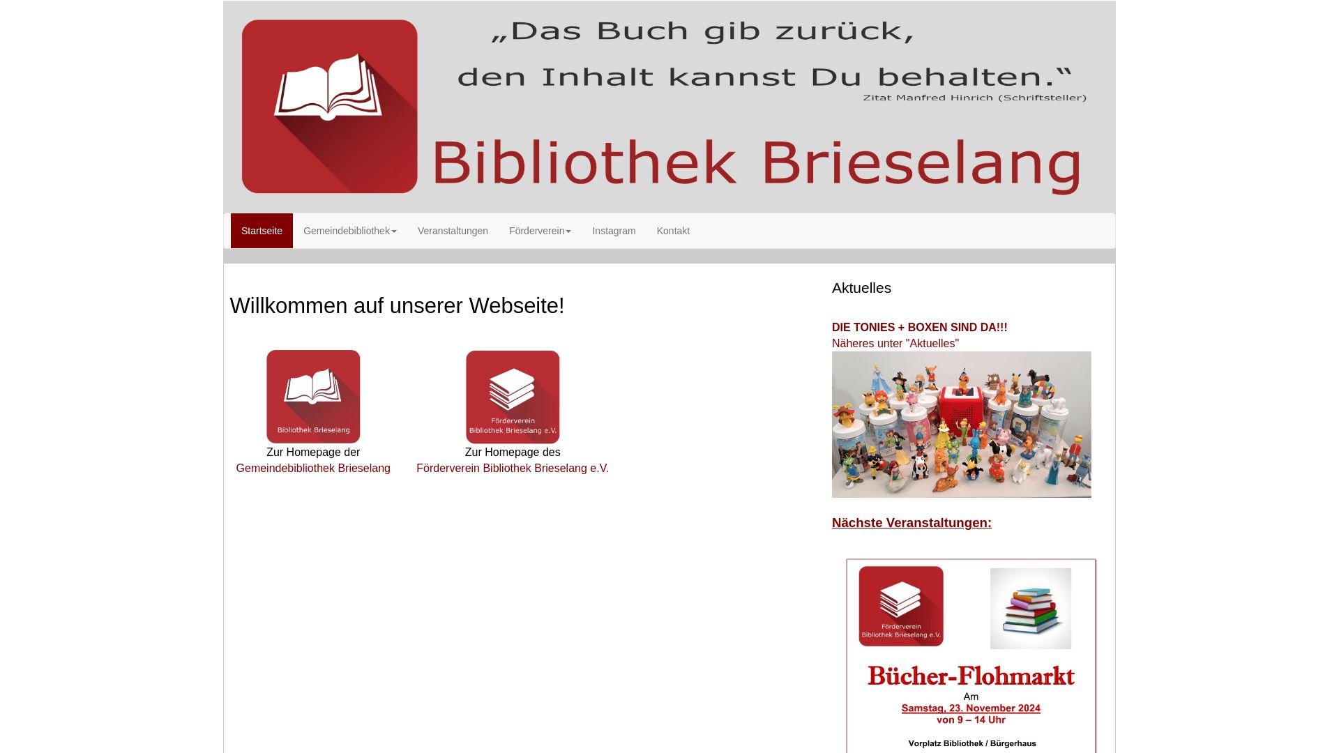 Gemeindebibliothek Brieselang - Förderverein Bibliothek Brieselang e.V.