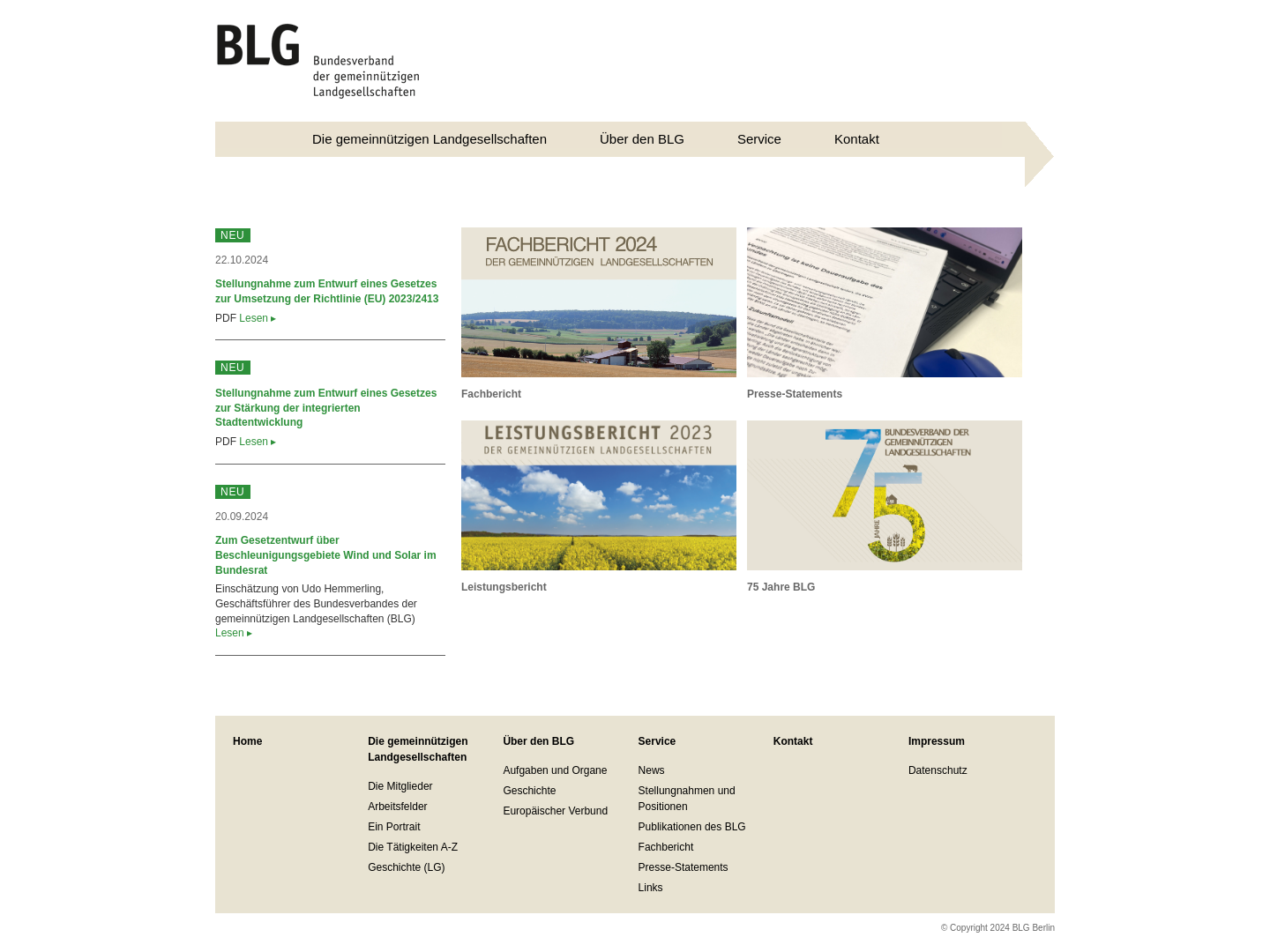 Bundesverband der gemeinnützigen Landgesellschaften (BLG)