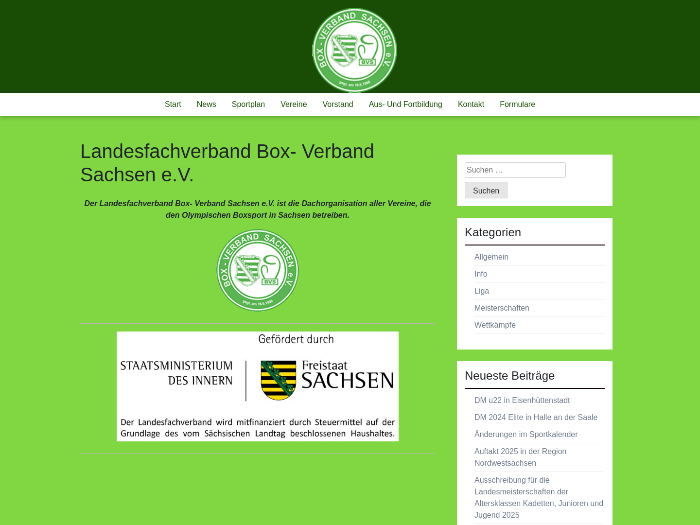 Landesfachverband Box - Verband Sachsen e.V.