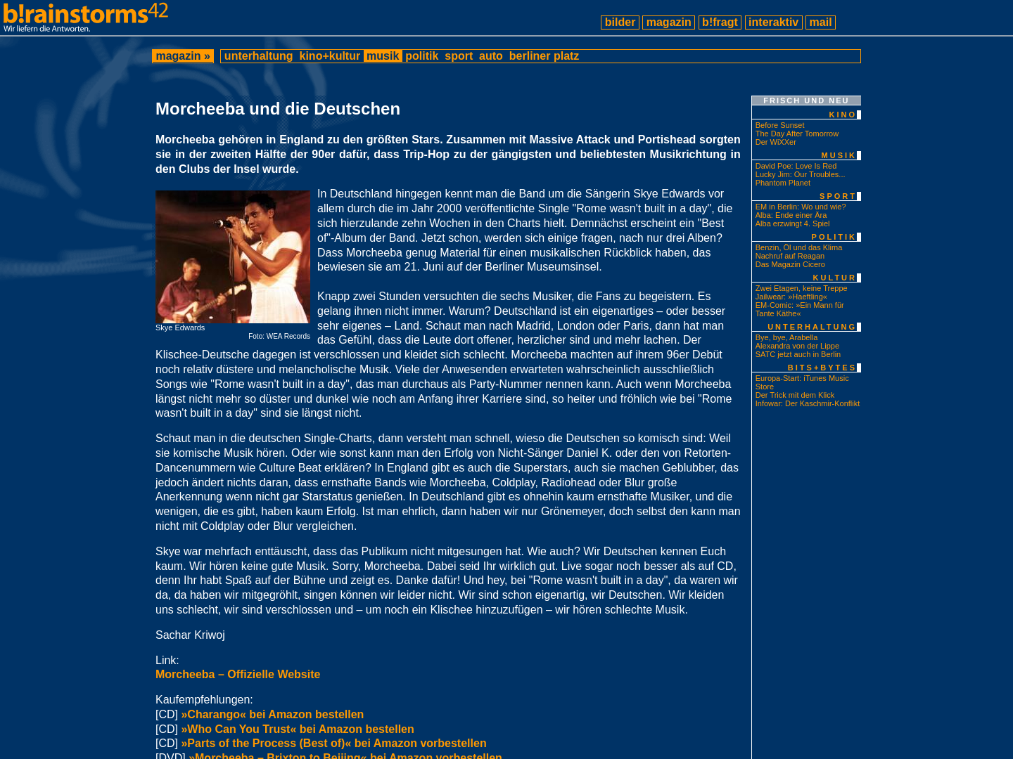 Morcheeba und die Deutschen