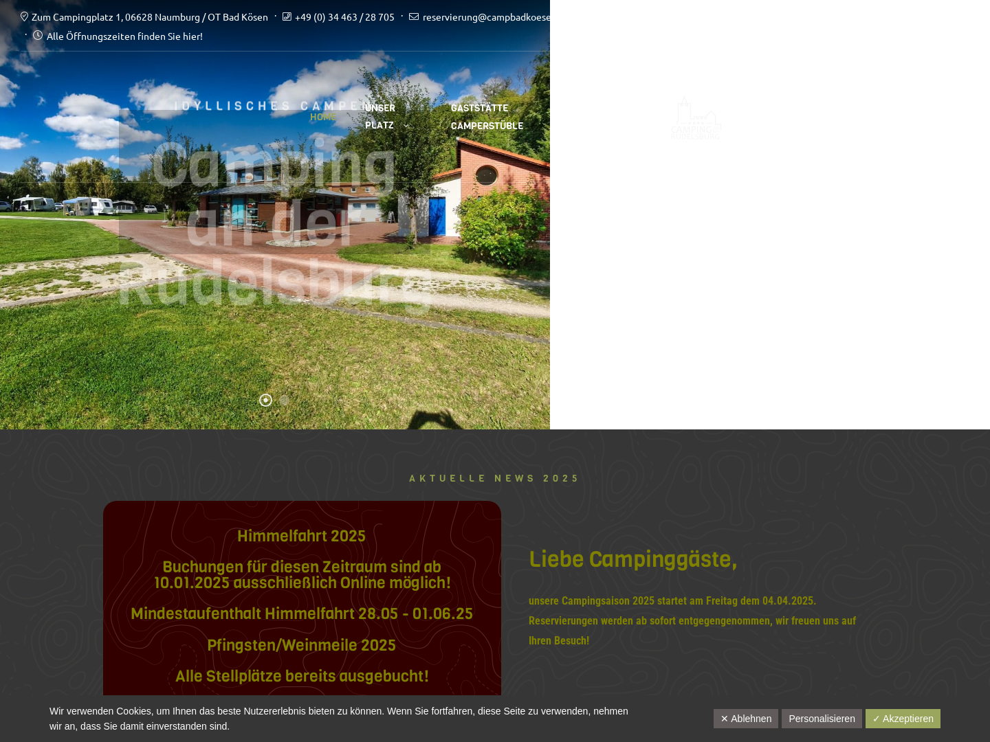 Campingplatz an der Rudelsburg, in Bad Kösen - Inh. H. -J. Leps
